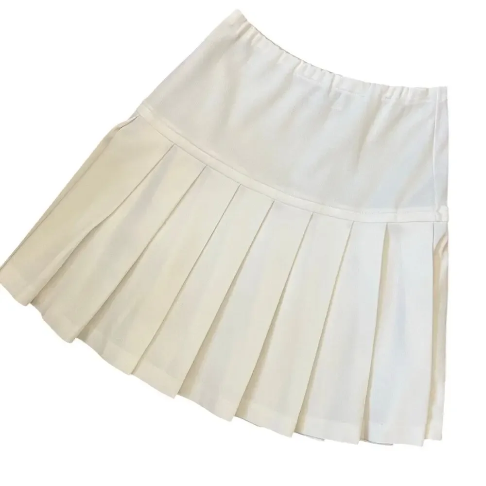 Vintage Act III White Pleated Tennis Golf Preppy Mini Skirt USA S/M 70s Coastal